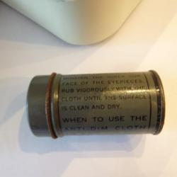 CARTOUCHE TUBE DE NETTOYAGE POUR VITRE MASQUE A GAZ US WW2