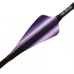 XS-WINGS - Plumes 60 mm High Profile GAUCHER (LH) ARGENT-VIOLET MÉTALLIQUE