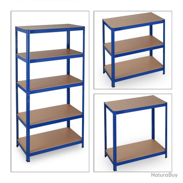 tagre charge lourde meuble de rangement  clip cave charge garage 180 cm acier bleu 13_0001058