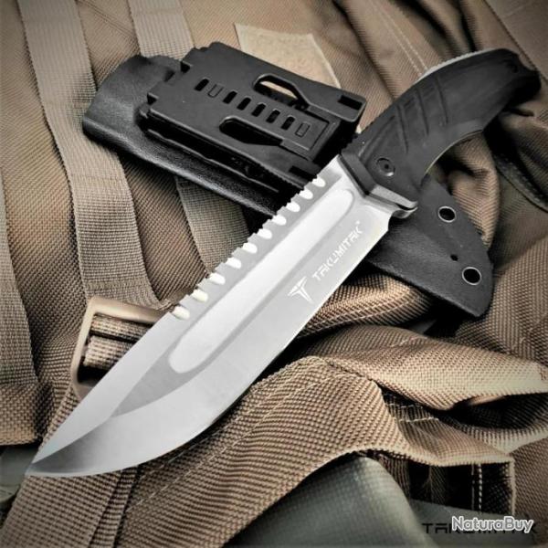 Couteau Takumitak Exit Point Lame Drop Point Acier D2 Satin Manche G10 Etui Kydex TKF211SL