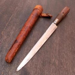 Ancien Couteau d Afrique du nord BOU SAADI avec Étui en cuir d Origine