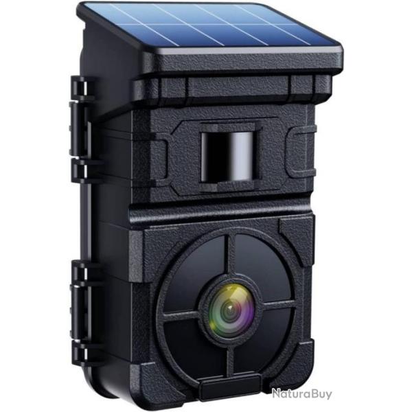 Camera de Chasse Solaire 24MP 1080P 2500mAh Batterie Intégrée Rechargeable Vision nocturne IP66