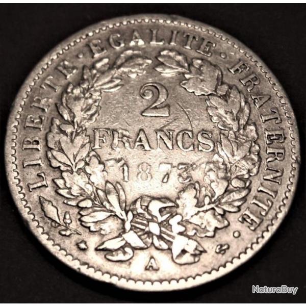 2 francs CERES 1873 A TTB argent 835%