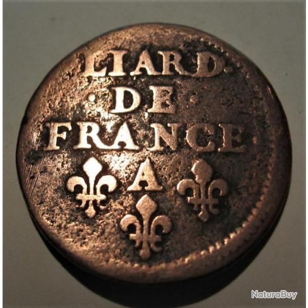 LIARD de France 1655 Louis VIX TB+