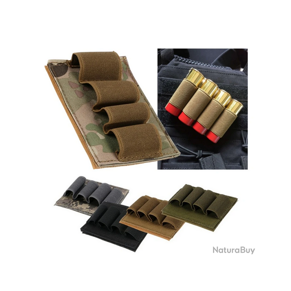Cartouchire, grenadire, porte 4 cartouches 12 ou 20 GA 5 couleurs disponibles !