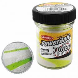 DP23 - Pâte a truite Berkley PowerBait Glitter Turbo Dough White Chartreuse