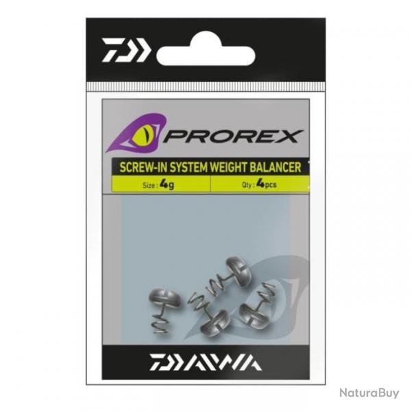 DP23 - Plomb  visser Daiwa Prorex Screw-in - Pack 4 g Par 4