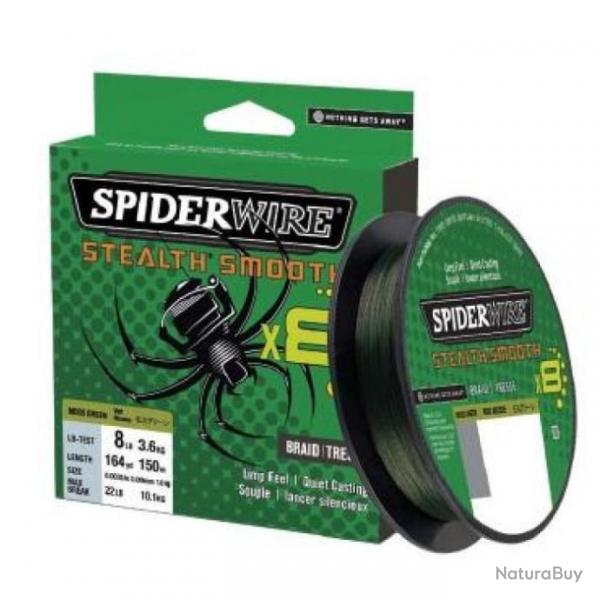 DP23 - Tresse Spiderwire Smooth 8 Vert - 150 m 9/100 - 7,5 kg