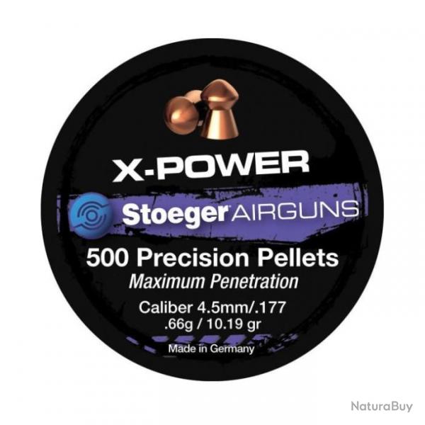 Boite de plombs Stoeger X-power 0.66 g - Cal. 4.5 Par 1