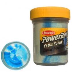 Pâte à truite Berkley PowerBait Select Glitter Trout Bait White Neon Blue