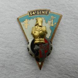 insigne militaire régimentaire 34 ém régiment du Génie