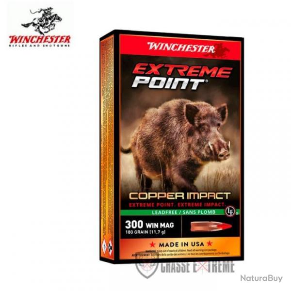 20 Munitions WINCHESTER 180Gr Cal 300 WM Extreme Point Lead Free