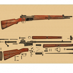 Affiche, poster vintage d'arme pour décoration, taille 30x21cm modèle 1