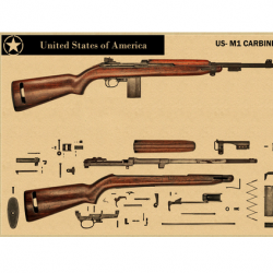 Affiche, poster vintage d'arme pour décoration, taille 30x21cm modèle 23