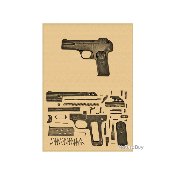Affiche, poster vintage d'arme pour dcoration, taille 30x21cm modle 24
