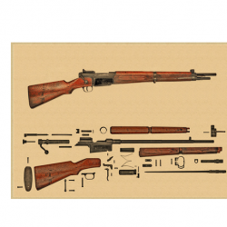 Affiche, poster vintage d'arme pour décoration, taille 42x30cm modèle 1