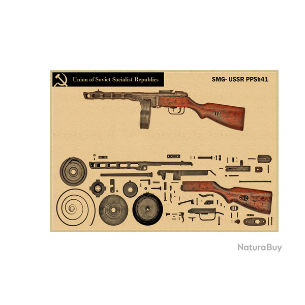 Affiche, poster vintage d'arme pour dcoration, taille 42x30cm modle 15