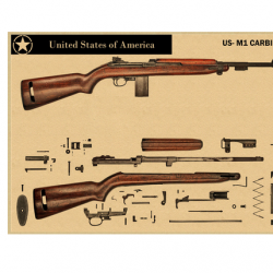 Affiche, poster vintage d'arme pour décoration, taille 42x30cm modèle 16