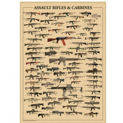 Affiche, poster vintage d'arme pour décoration, taille 42x30cm modèle 20
