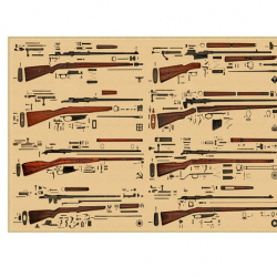Affiche, poster vintage d'arme pour décoration, taille 42x30cm modèle 23