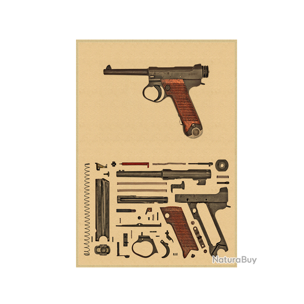 Affiche, poster vintage d'arme pour dcoration, taille 42x30cm modle 26