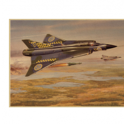 Affiche, poster vintage d'avion couleur pour décoration, taille 30x21cm modèle 2