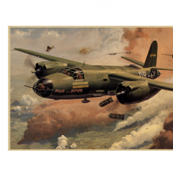 Affiche, poster vintage d'avion couleur pour décoration, taille 30x21cm modèle 3