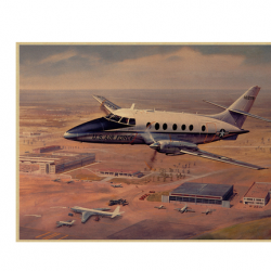 Affiche, poster vintage d'avion couleur pour décoration, taille 30x21cm modèle 5