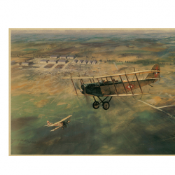 Affiche, poster vintage d'avion couleur pour décoration, taille 30x21cm modèle 6