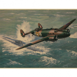 Affiche, poster vintage d'avion couleur pour décoration, taille 30x21cm modèle 8