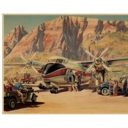 Affiche, poster vintage d'avion couleur pour décoration, taille 30x21cm modèle 13