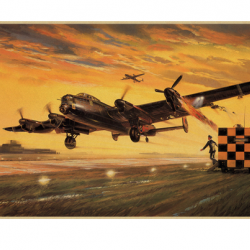 Affiche, poster vintage d'avion couleur pour décoration, taille 30x21cm modèle 24