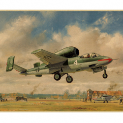 Affiche, poster vintage d'avion couleur pour décoration, taille 30x21cm modèle 25