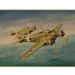 Affiche, poster vintage d'avion couleur pour décoration, taille 30x21cm modèle 29