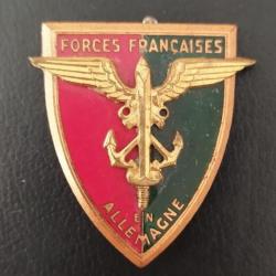 Insigne - Forces Françaises en Allemagne - Dos guillodé non numéroté