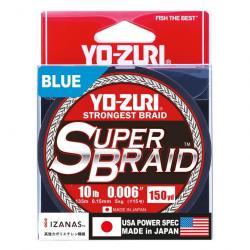 Tresse Yo-Zuri Superbraid - 135m - Bleu 15/100-10LBS
