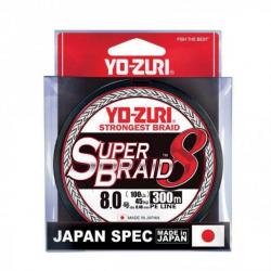 Tresse Yo-Zuri "Superbraid 8X" - 5 Couleurs - 300 M 15/100-7KG