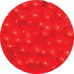 50 Perles Balai Flashmer Fluo Rouge 5mm