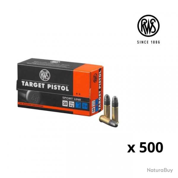 Cartouches 22 LR RWS TARGET PISTOL X 500 