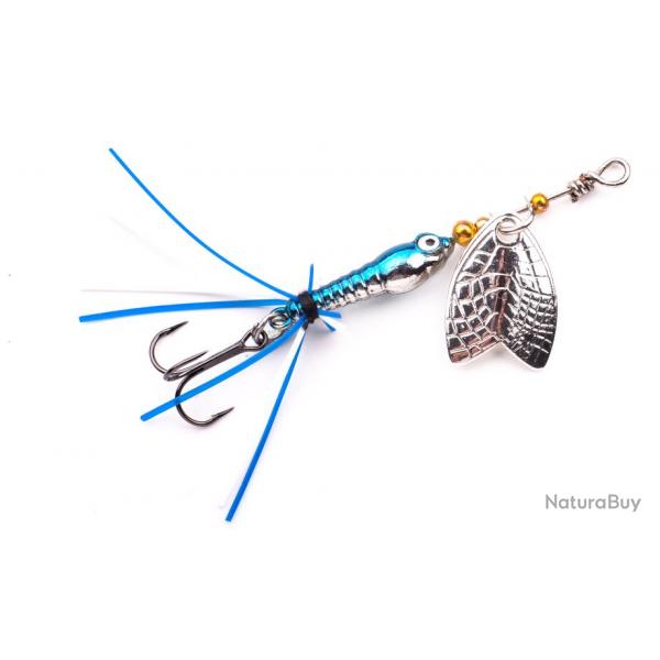 Cuiller Tournante Spro Larva Mayfly Micro Spinner 4g Chrome Blue
