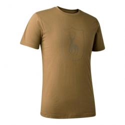 T-shirt avec logo Beige Deerhunter