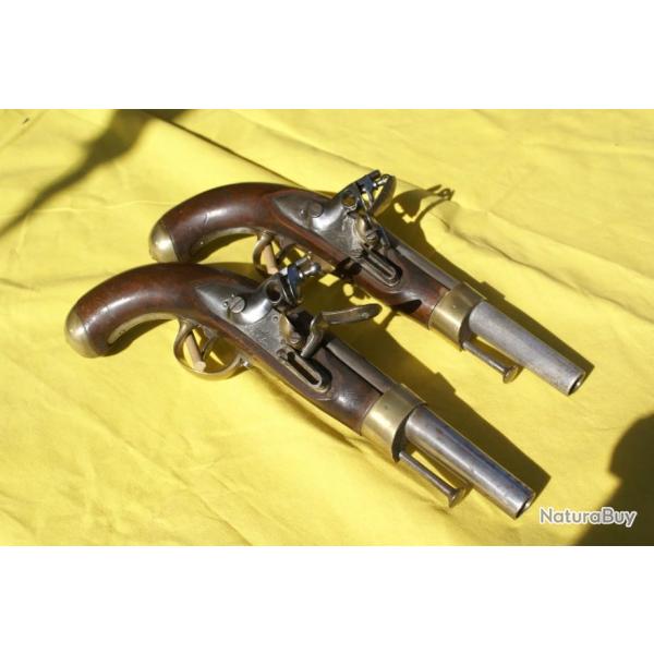Authentique paire de pistolets An XIII