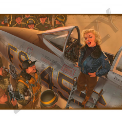 Affiche, poster vintage d'avion rétro pour décoration, taille 20x30cm modèle 6