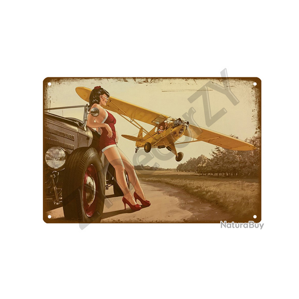 Affiche, poster vintage d'avion rtro pour dcoration, taille 20x30cm modle 17
