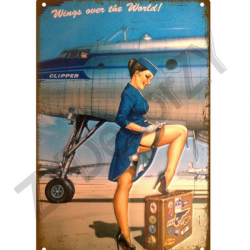 Affiche, poster vintage d'avion rétro pour décoration, taille 20x30cm modèle 18