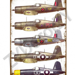 Affiche, poster vintage d'avion rétro pour décoration, taille 20x30cm modèle 22