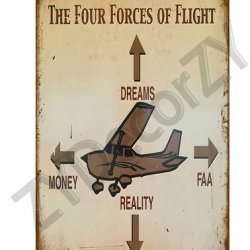 Affiche, poster vintage d'avion rétro pour décoration, taille 20x30cm modèle 23