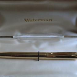 ancien stylo plume waterman plaqué or