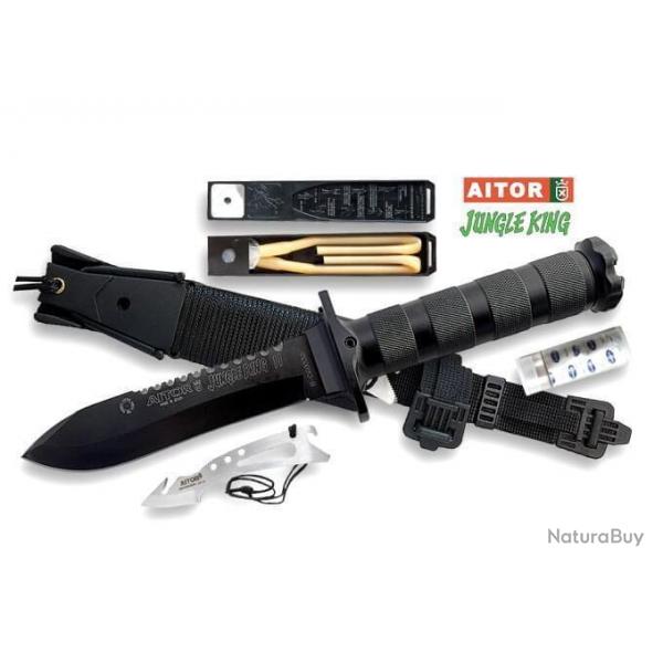 Couteau de survie Aitor Jungle King II noir