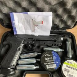 Pistolet de Défense LTL Alfa 1.50 18J + 100 Billes + 5 C02 + Malette + Goupille + Pret à l'emploi